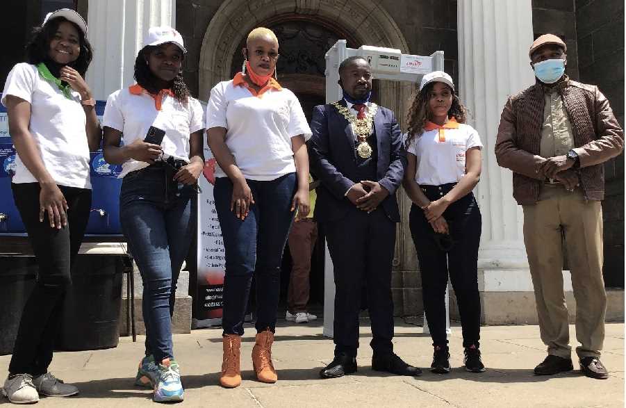 City receives body temperature detection booth